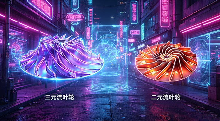 风刀高速风机三元流叶轮设计与传统二元流相比优势在哪里